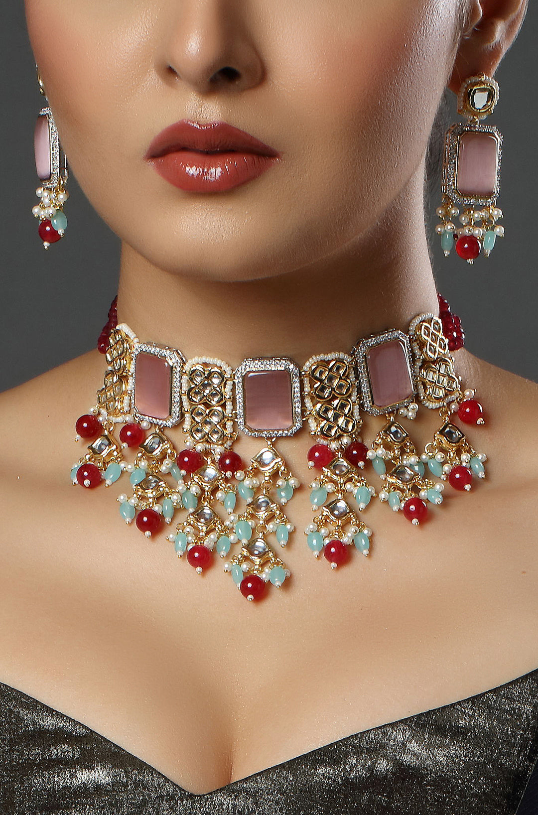 The Rose Quartz Radiance Choker Necklace