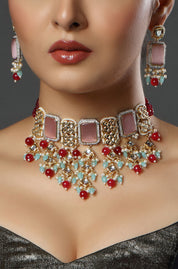 The Rose Quartz Radiance Choker Necklace