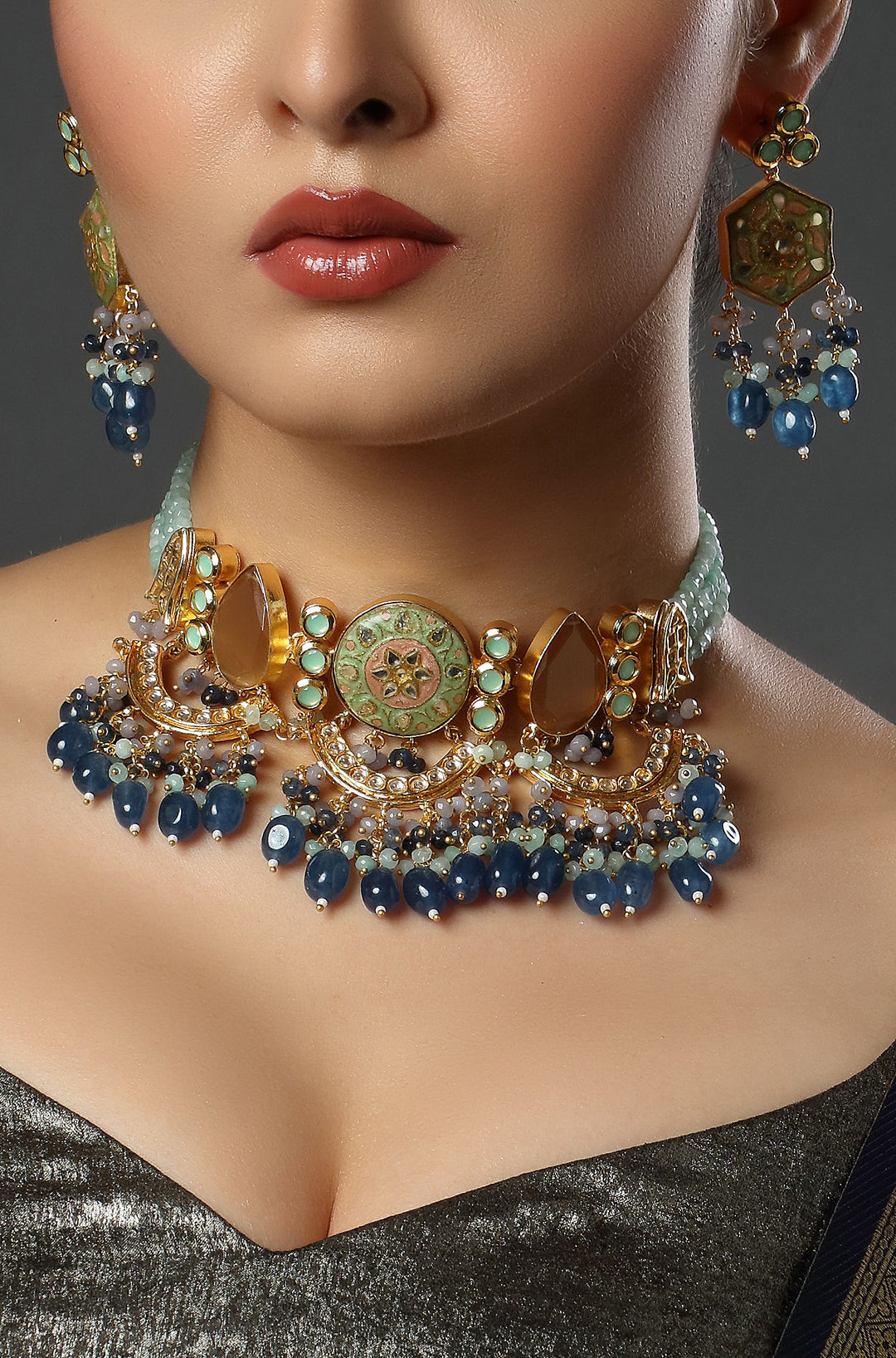 The Aegean Oasis Kundan Choker Necklace