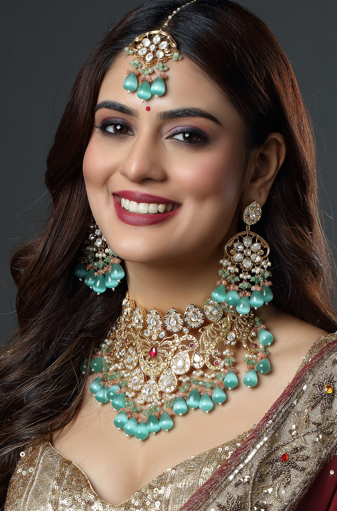 Rajputana Aqua Heritage Necklace