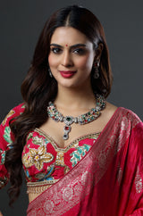 Traditional Multicolor Diamond Necklace