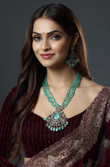 Victorian Bandai Mala Bollywood Celebrity Inspired Polki Kundan Necklace