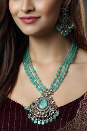 Victorian Bandai Mala Bollywood Celebrity Inspired Polki Kundan Necklace
