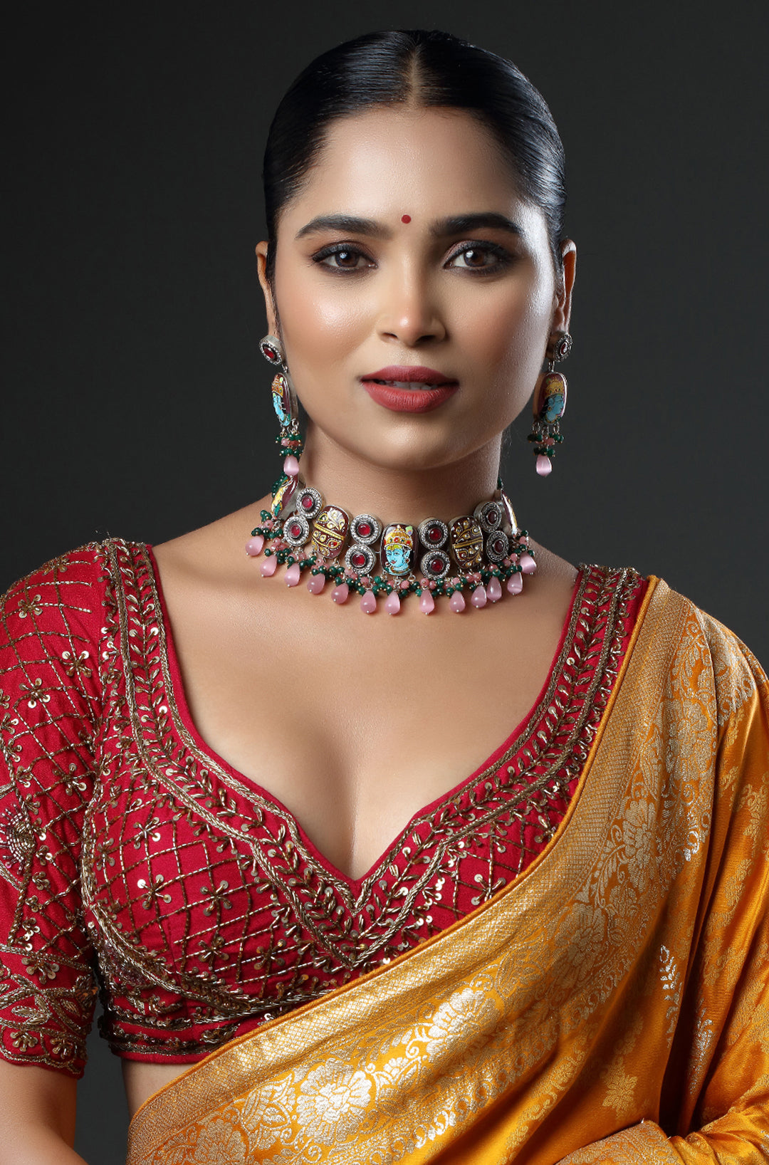 Krishna: The Downpour Hand Embroidered Choker Neckpiece