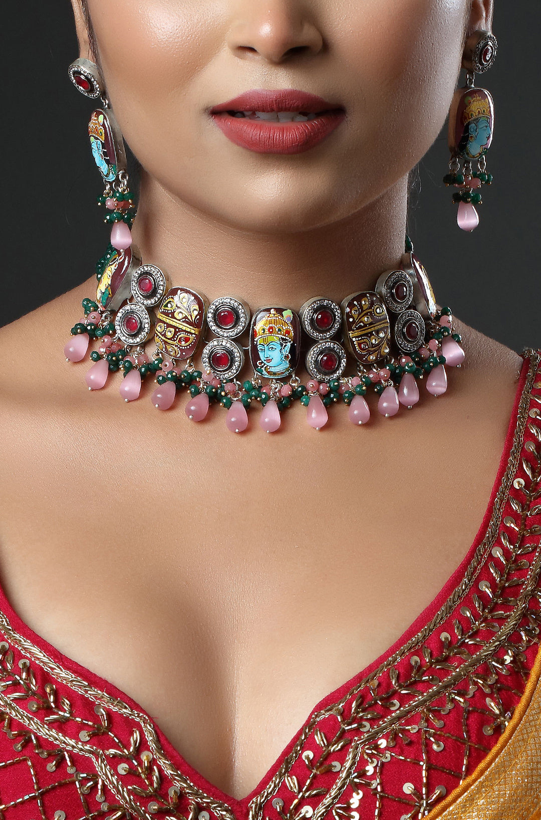 Krishna: The Downpour Hand Embroidered Choker Neckpiece