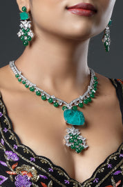 The Emerald Ice Cascade Necklace