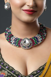 The Gemstone Pave Choker Necklace