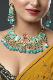 Teal Harmony Statement Necklace