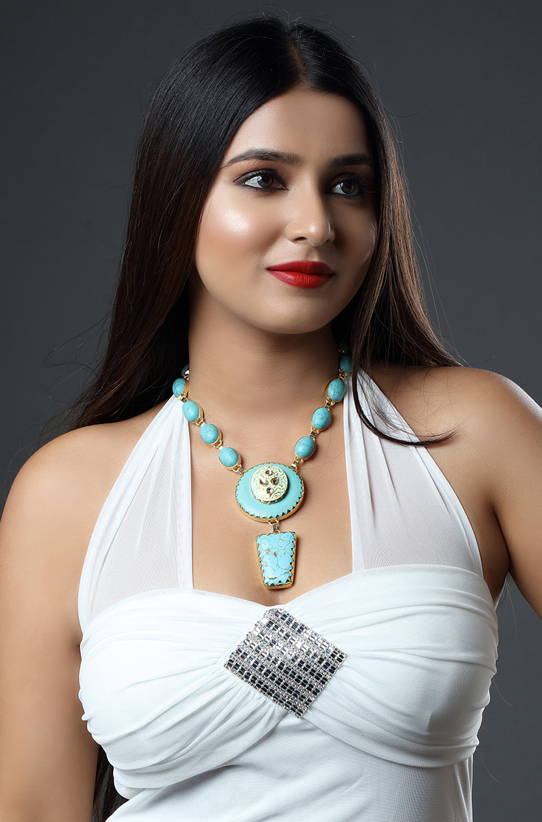 Chunky Turquoise Statement Necklace