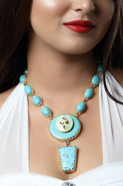 Chunky Turquoise Statement Necklace