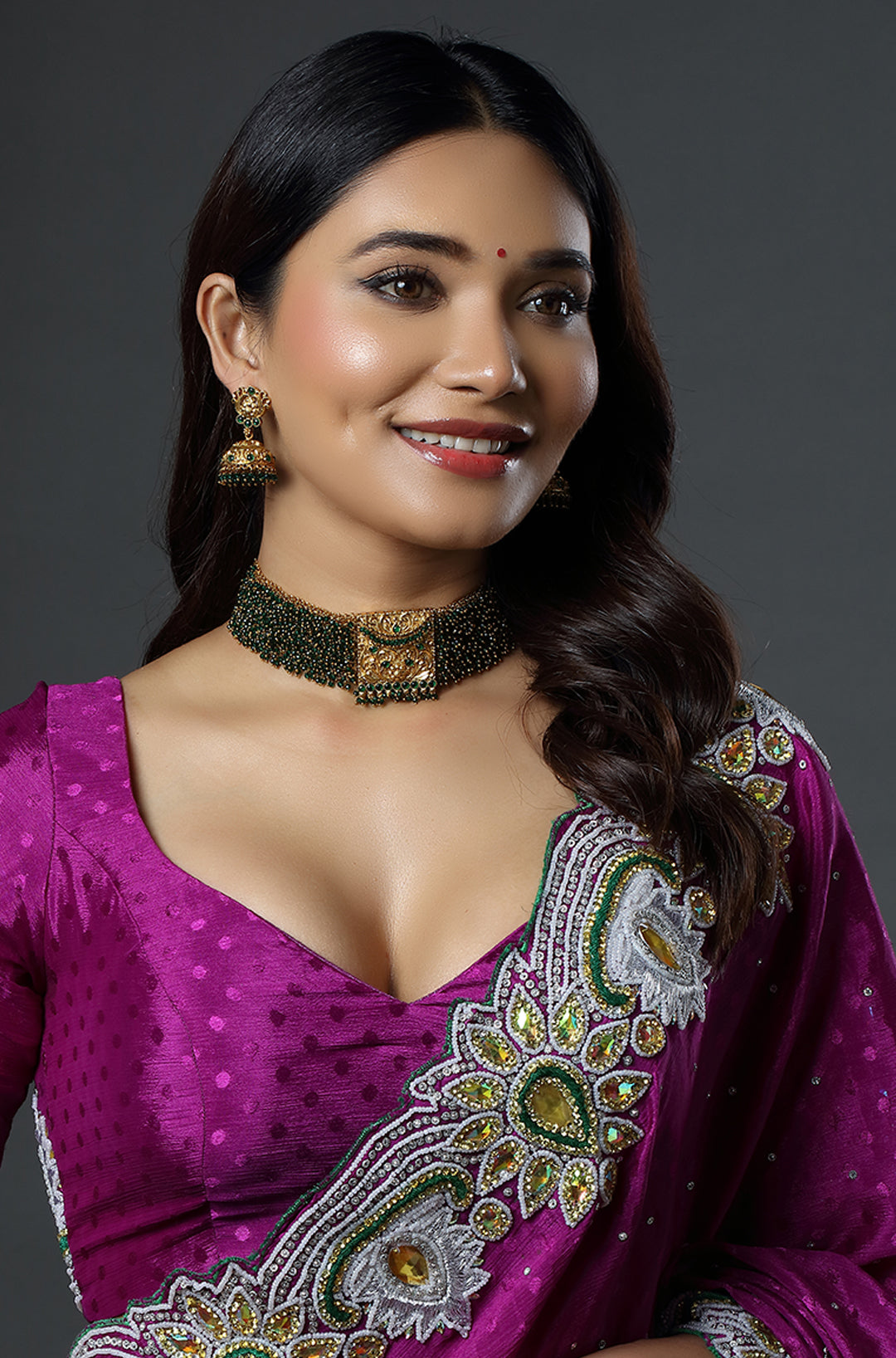 The Emerald Green Grandeur Choker Necklace