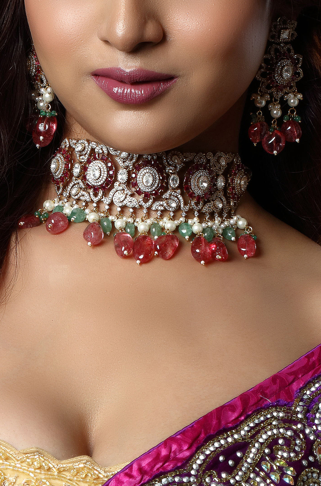 Polki Ruby Kundan Eternal Necklace