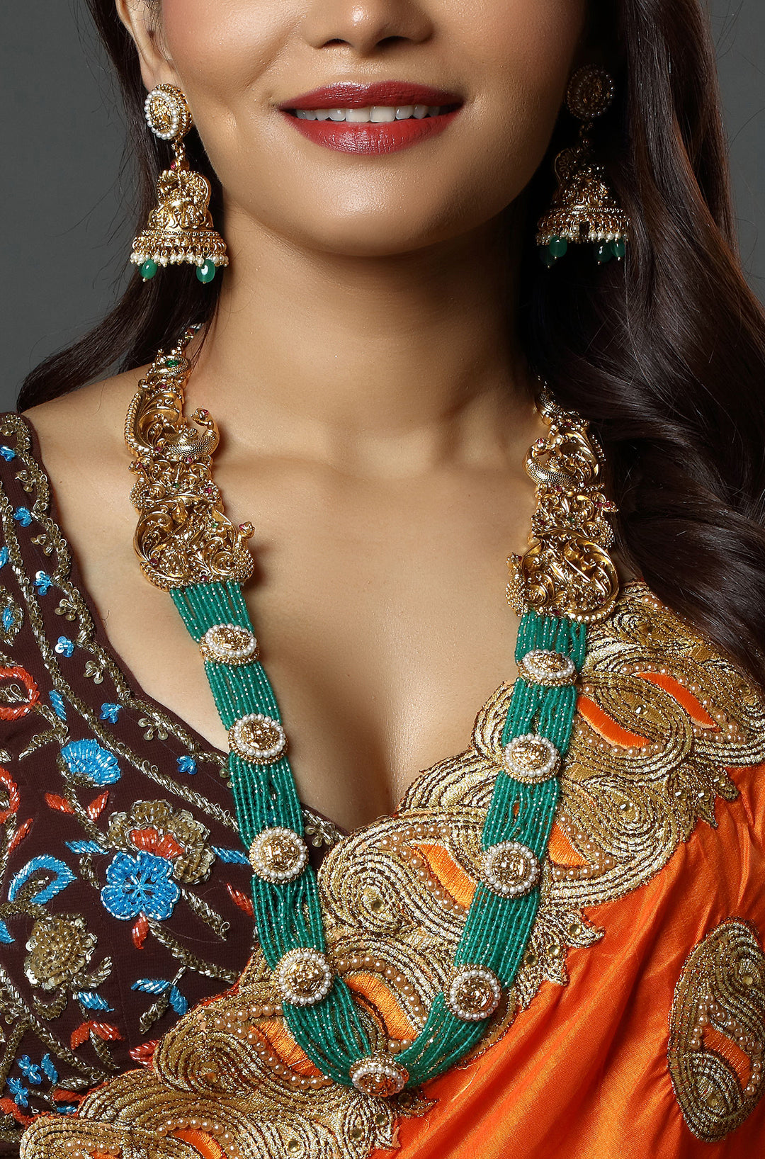 Regal Grandeur Meenakari Multilayer Necklace