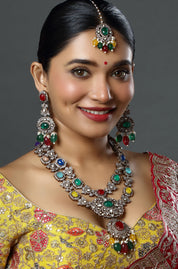 Multicolor Kundan Necklace Set