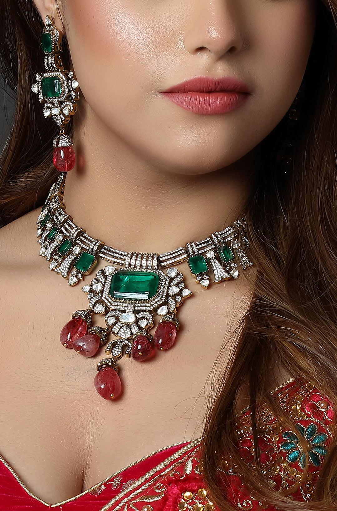 The Emerald Ruby Rendezvous Necklace