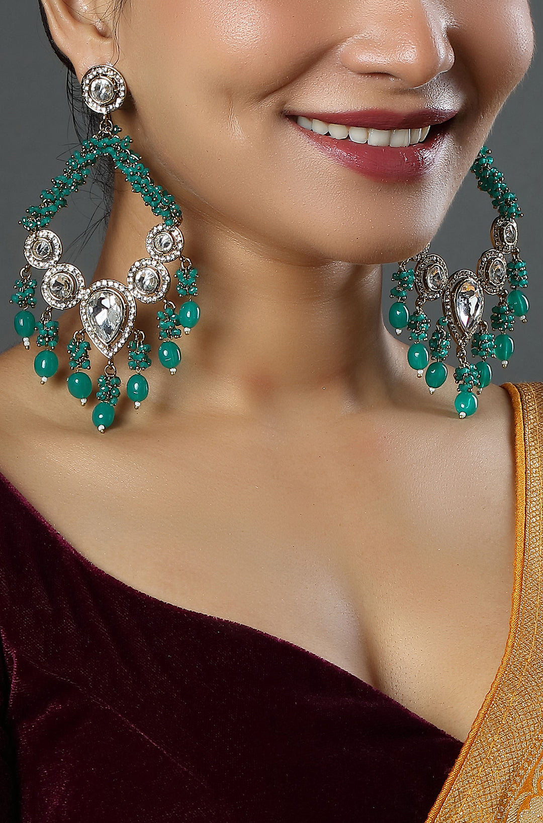 Green Envy Drop Earrings