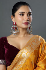 Modern Mughal Hoop Earrings