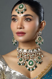Regal Kundan Emeralds Necklace