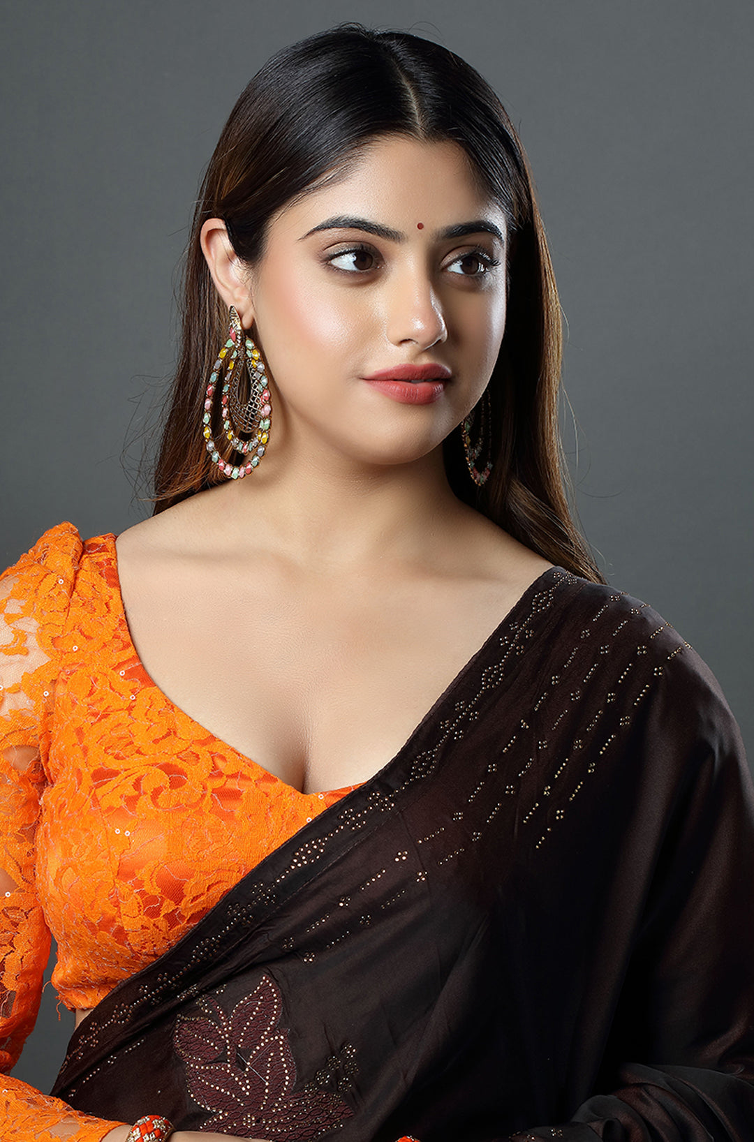 Artisan Beaded Teardrop Earrings