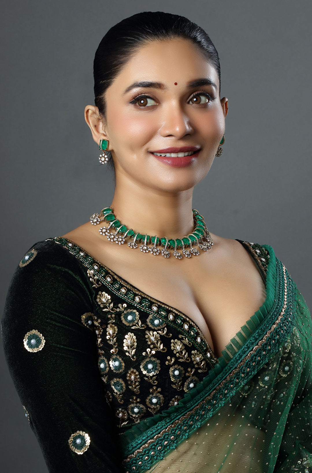 Silvermist Emeralds Necklace