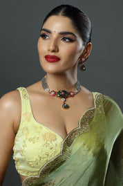 Mughal Mystique Natural Labradorite Stone Choker