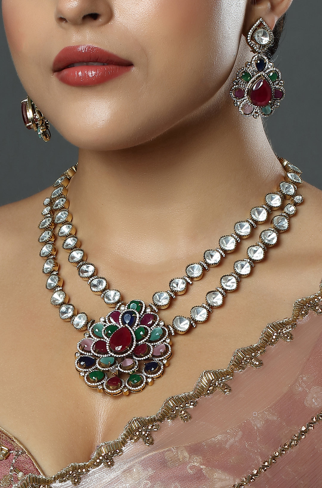 Victorian Two Layered Kundan Necklace