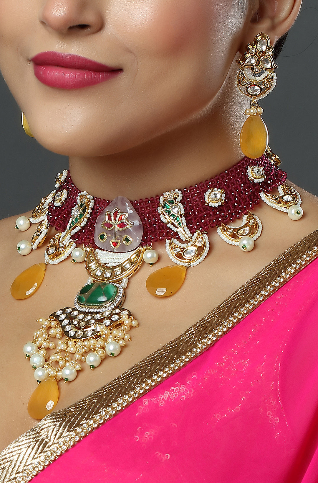 Jodhpuri Jewel Choker Necklace