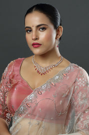 Silver-Plated Handcrafted Stone-Studded Necklace