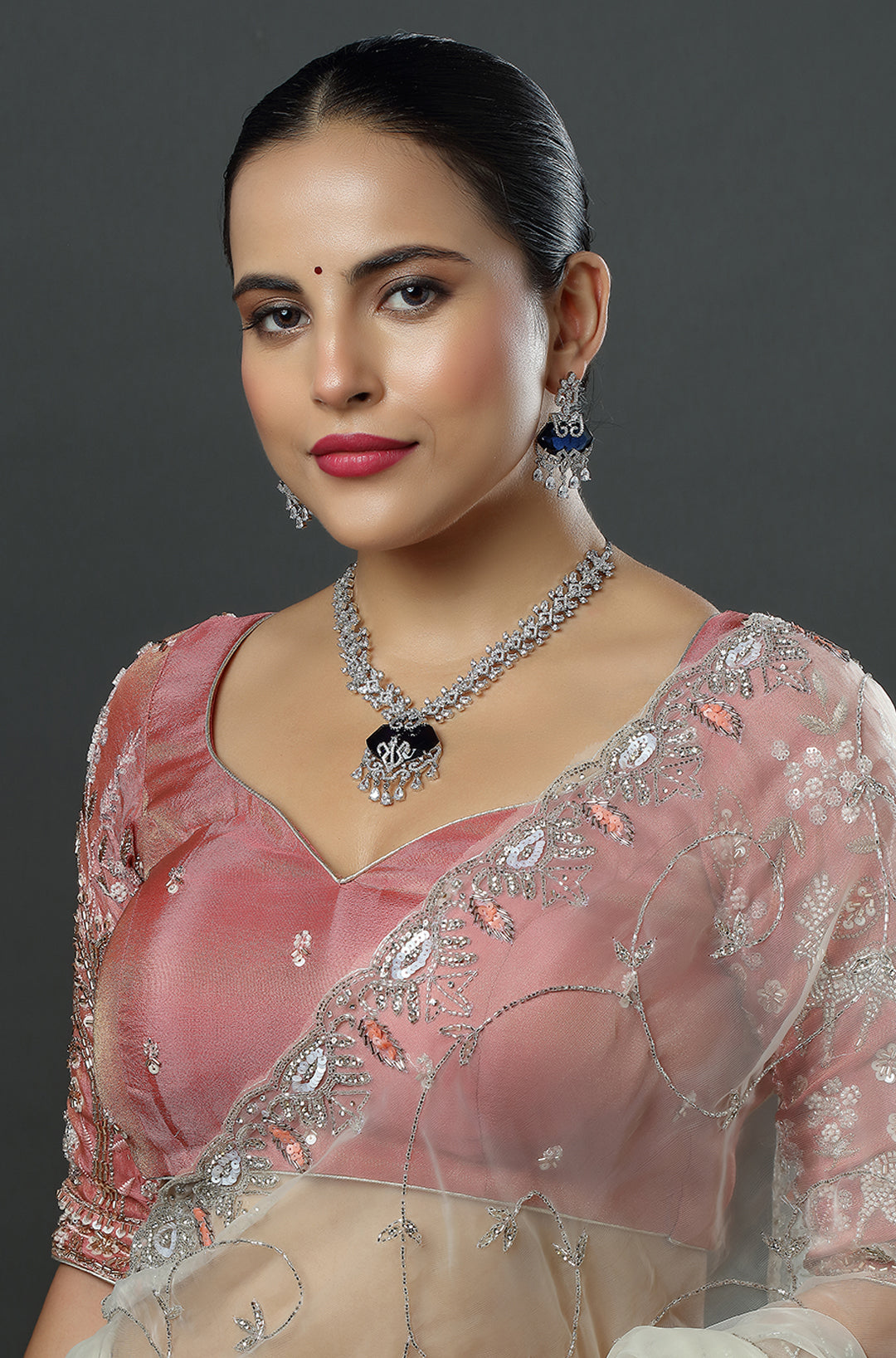 Diamond Emerald Green Short Necklace