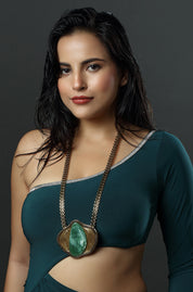 Mystic Green Stone Necklace