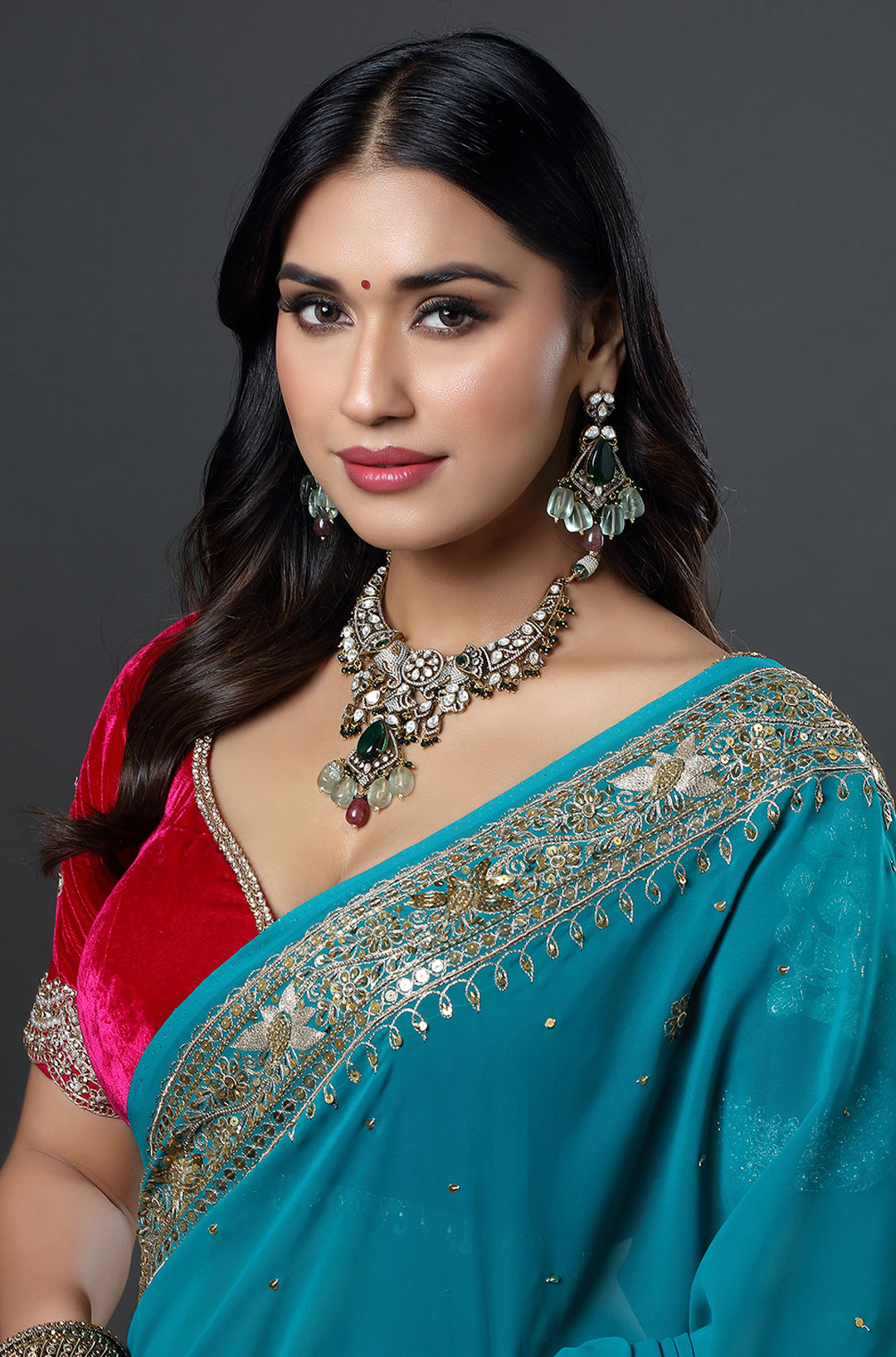 The Royal Teardrop Kundan Necklace