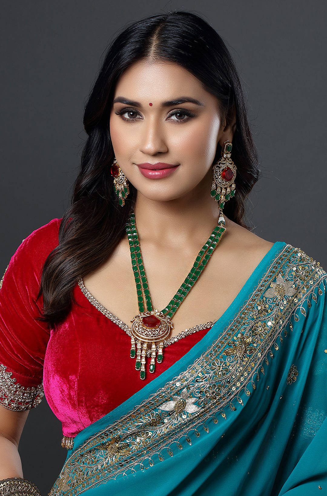 The Sonorous Emerald & Ruby Suite Necklace