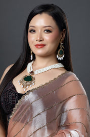 Nartika Pota Stone And Pearl Long Necklace