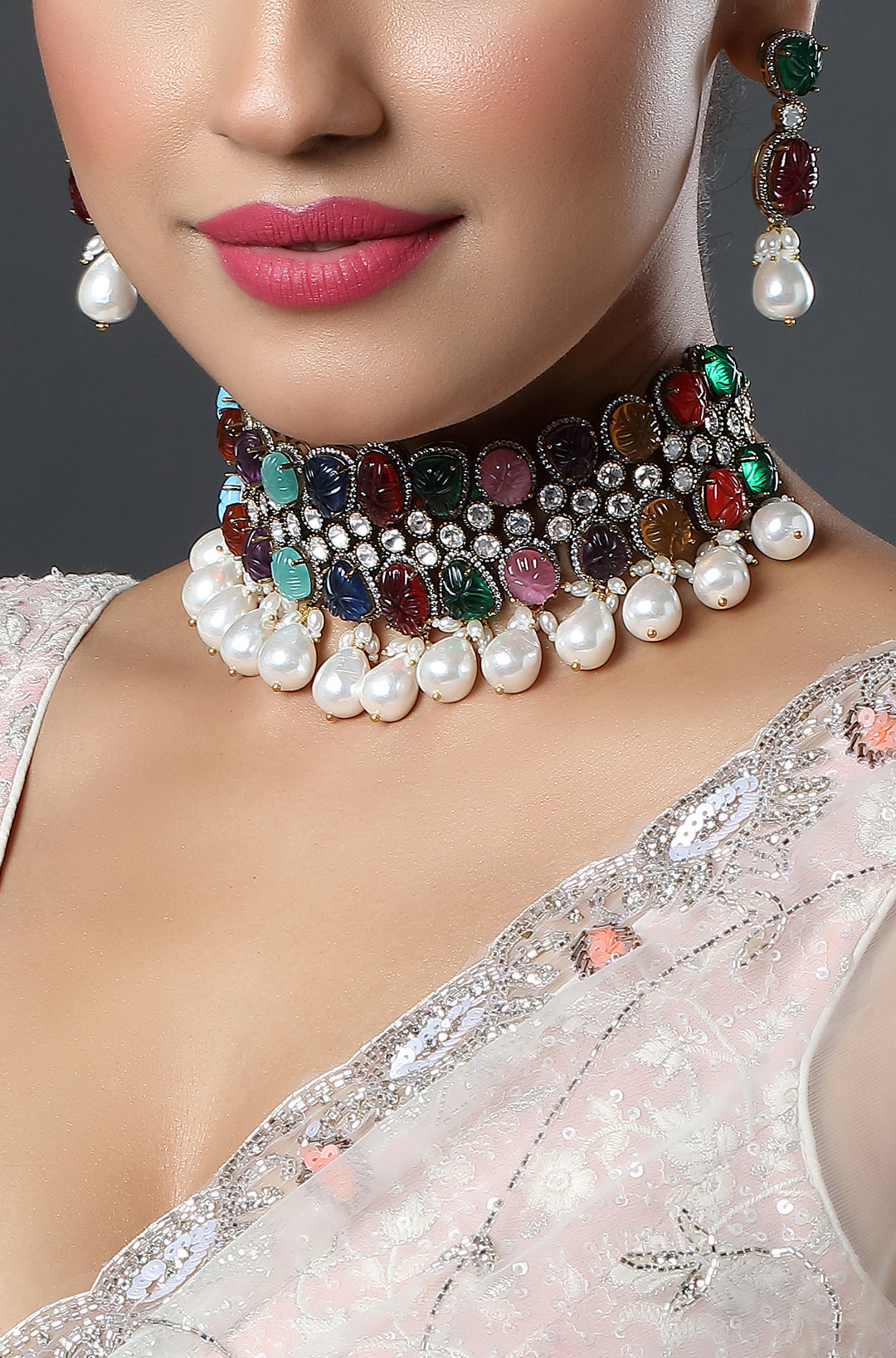 The Navratna Choker Necklace