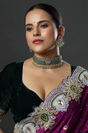 Peacock Green Choker Necklace