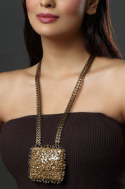 Abstract Square Chain Necklace