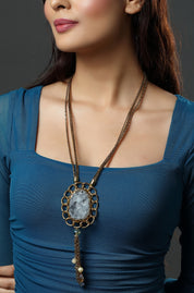Aurora Borealis Pendant Lariat Necklace