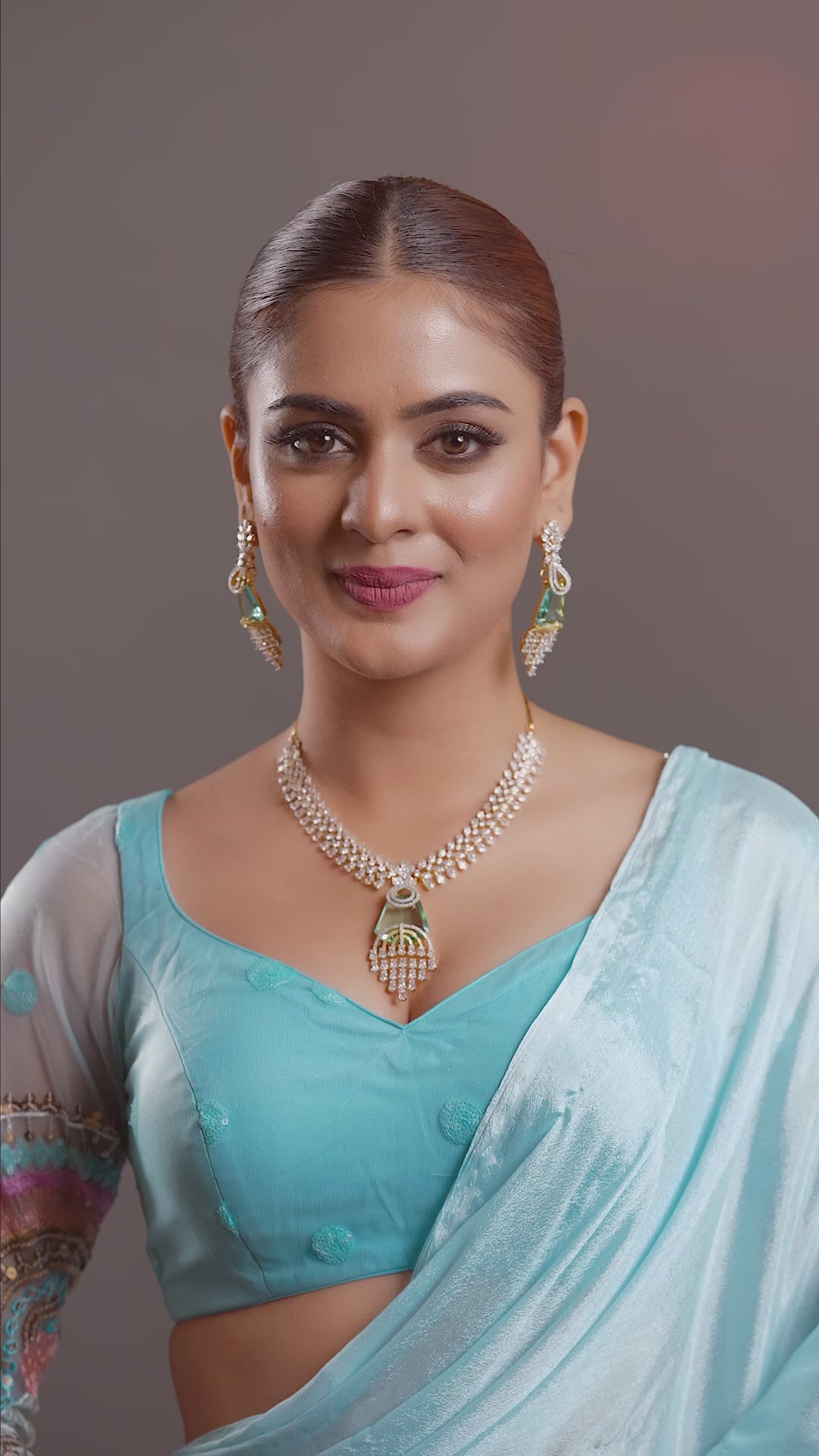 Gold Plated Cubic Zirconia Stone Necklace