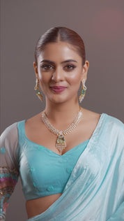 Gold Plated Cubic Zirconia Stone Necklace