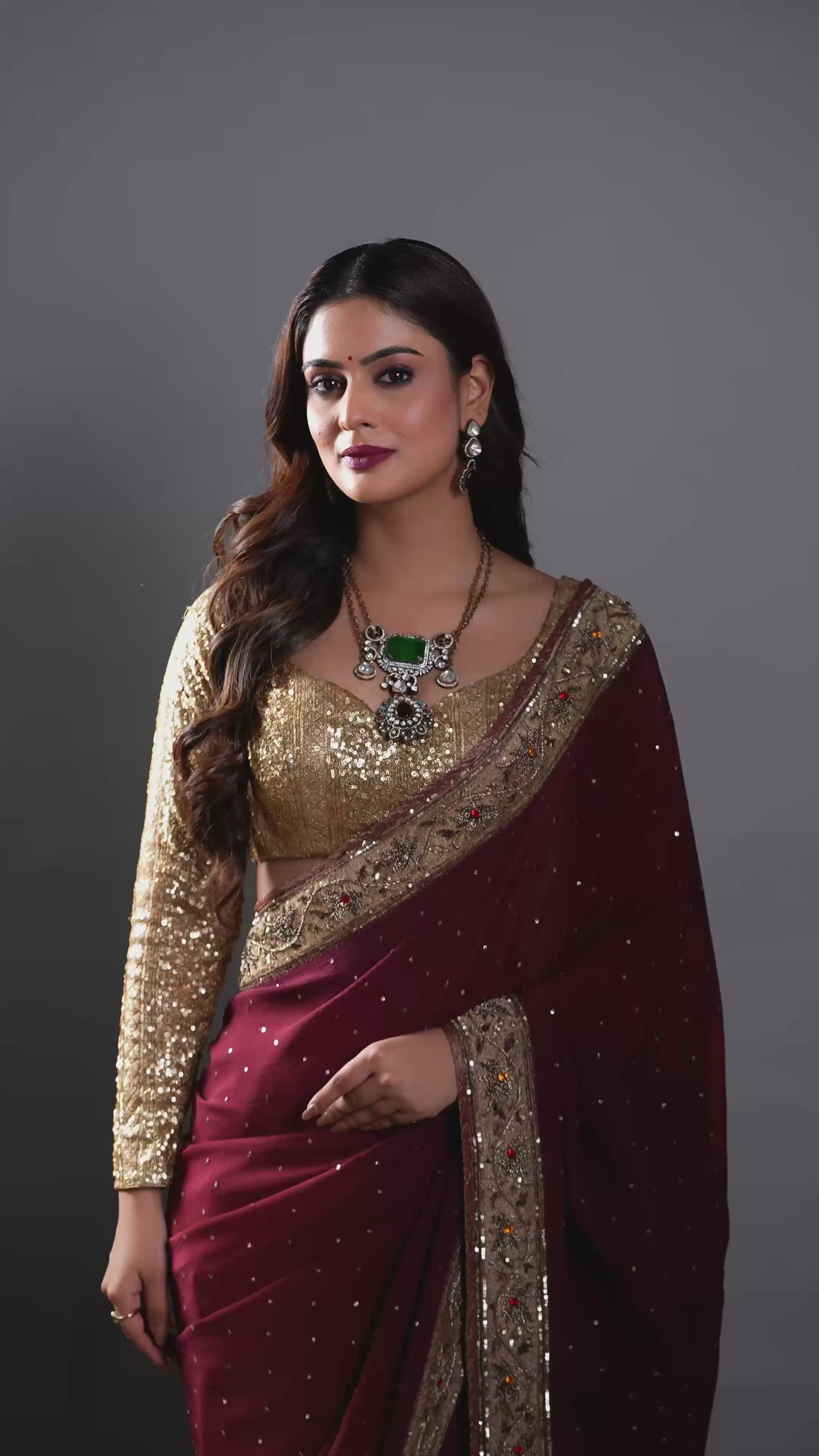Ruby Emerald Kundan Royal Necklace