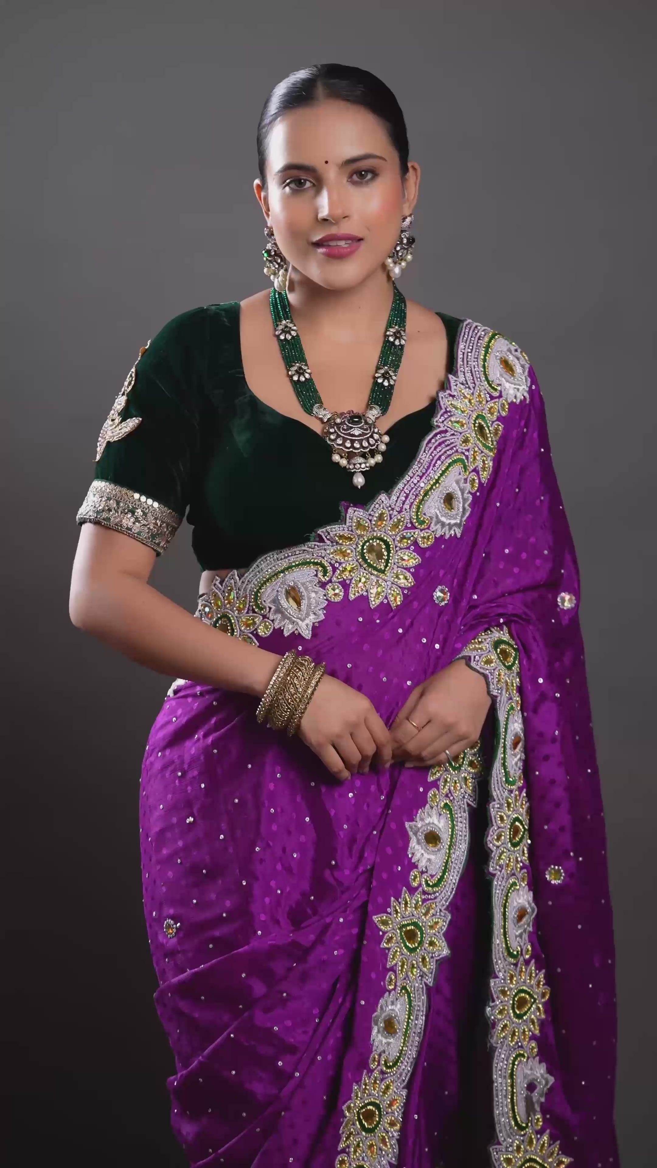 Emerald Bead Opulence Royal Haar Necklace