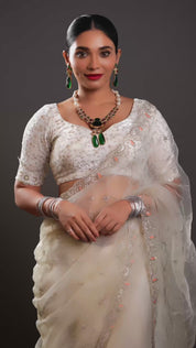 Designer Carved Semi precious Stone Navratan Indian Necklace