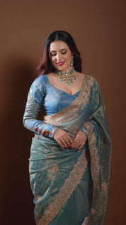 The Aqua Blossom Kundan Choker Necklace