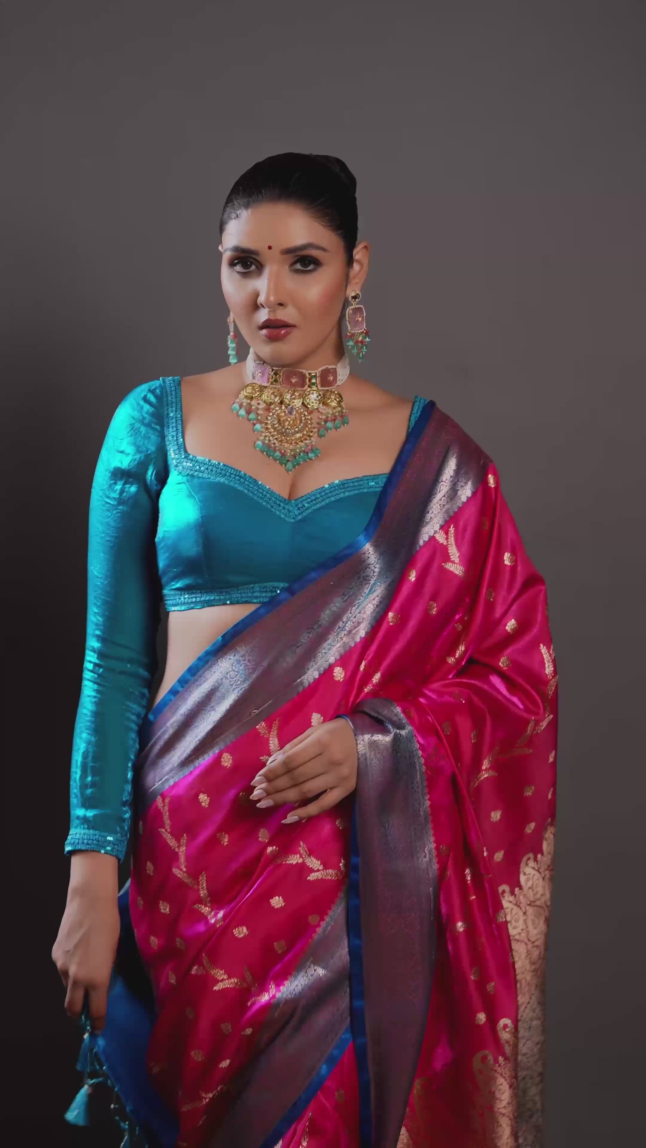 The Strawberry Mint Kundan Statement Choker Necklace