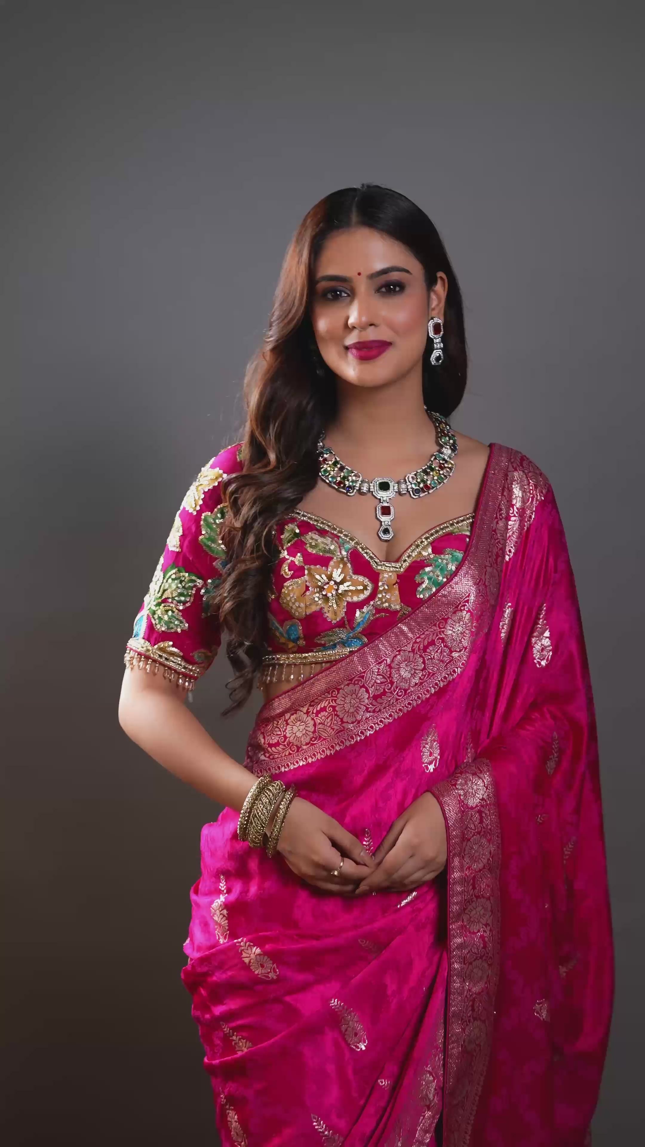 Traditional Multicolor Diamond Necklace