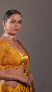 Classic Gold Plated Kundan Moissanite Choker Necklace