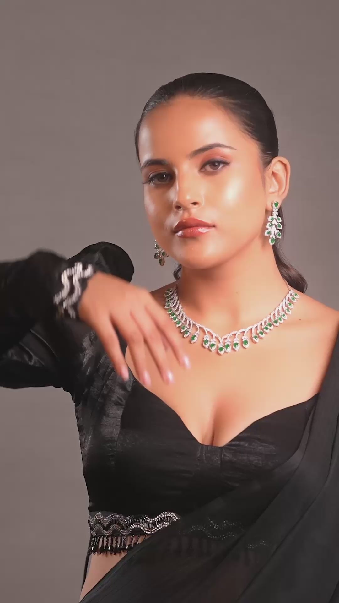 Silver-Plated Handcrafted Stone-Studded Necklace