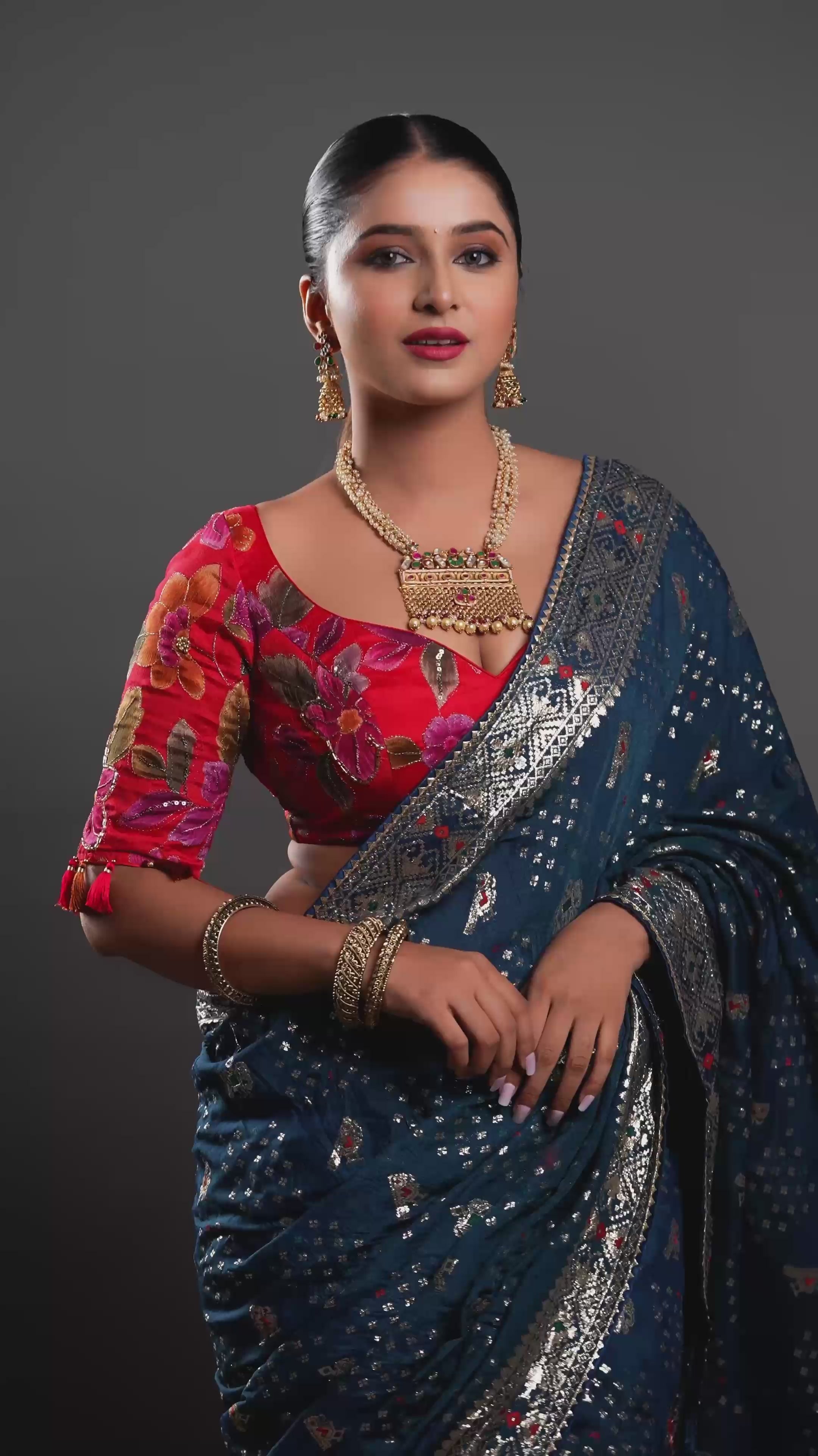 Antique Royal Rani Haar with Pearls Multistrand Long Necklace