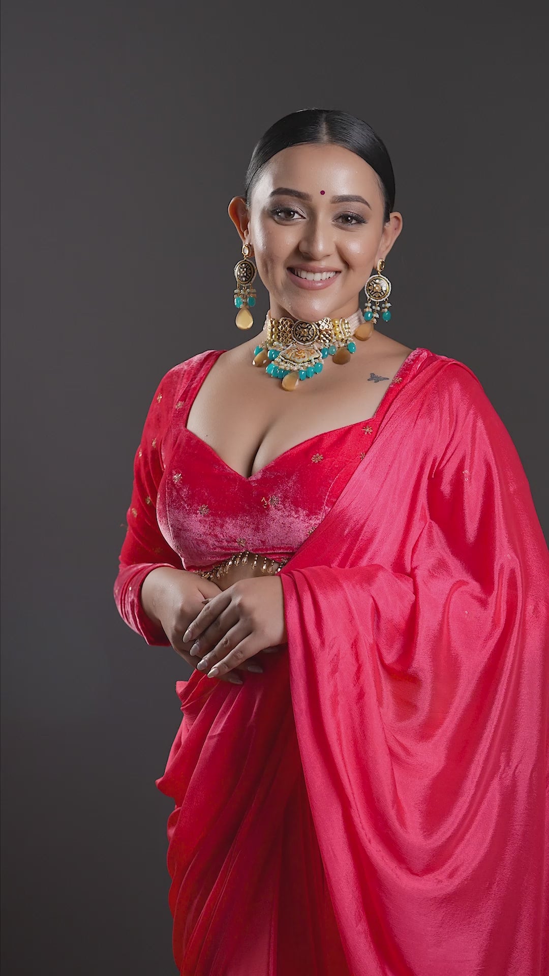 The Empress's Adornment Feroza & Polki Necklace