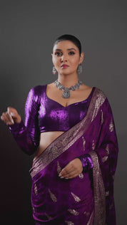 Purple Haze Silver Ensemble Necklace